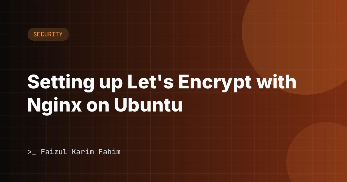 Illustration of a padlock icon overlaying an Nginx logo on an Ubuntu server terminal.