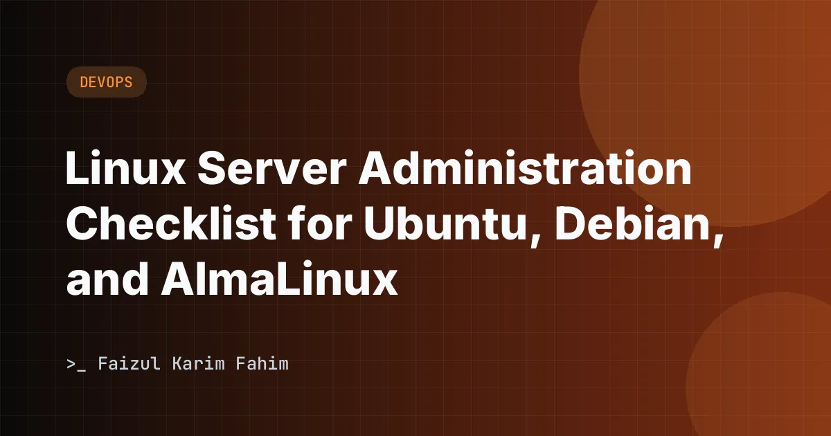 Terminal screen showing Linux server administration commands