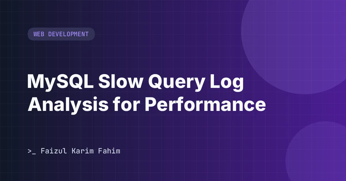 A stylized image of a database server with a magnifying glass over a log file, representing performance analysis.