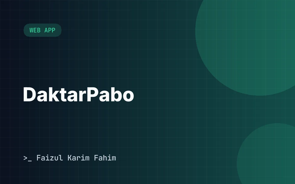 DaktarPabo – Web app screenshot