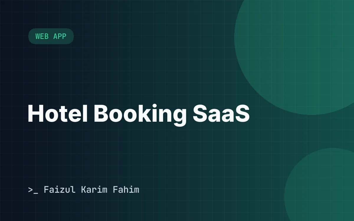 Hotel Booking SaaS – Web app screenshot