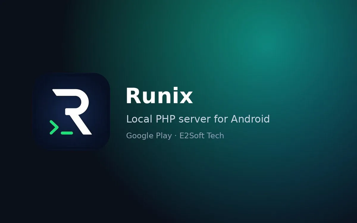 Runix: Local PHP Server for Android – Mobile app screenshot